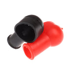 1Pair Black Red Battery Terminal Protective Covers Round Insulating Caps Insulating Protector Replacement Batteries Accessories
