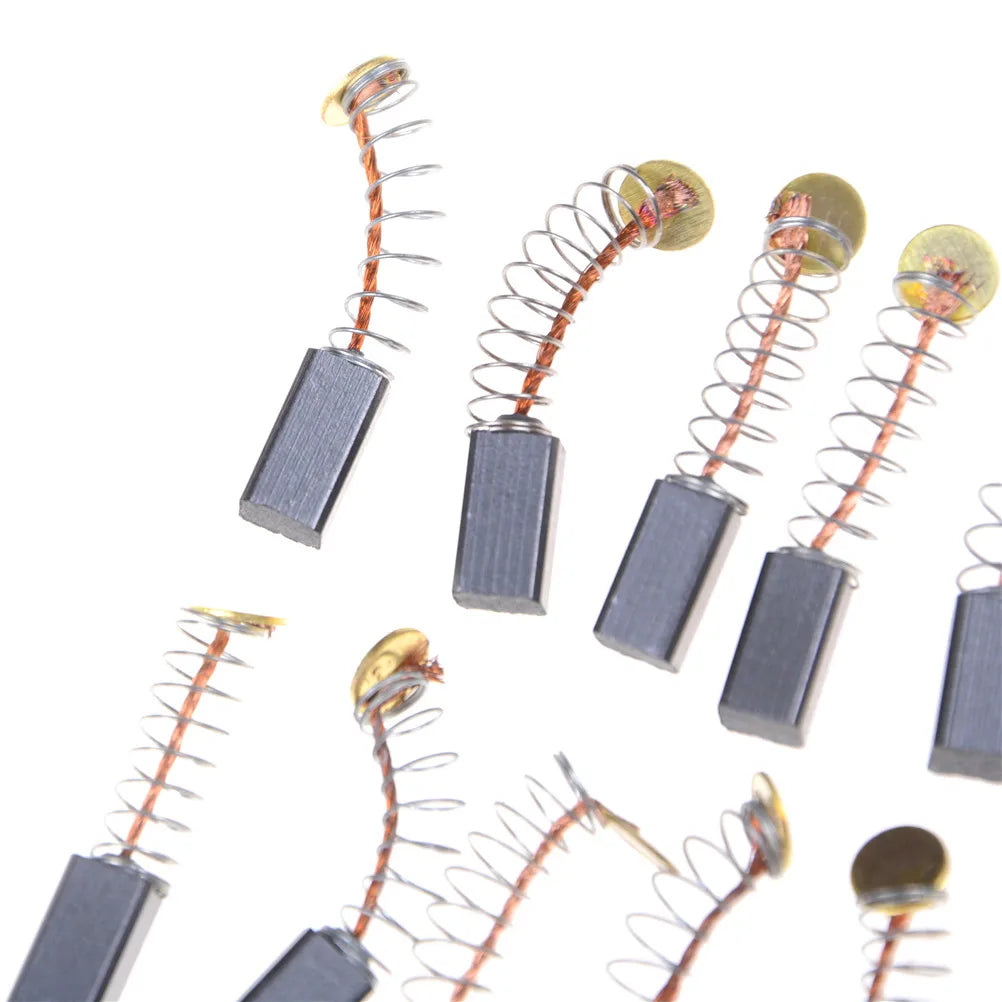 10pcs 5x5 x8mm Mini Drill Electric Grinder Replacement Carbon Brushes Spare Parts for Electric Motors Dremel Rotary Tools