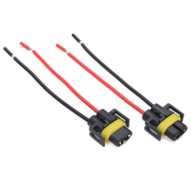 2PCS H11 H8 H9 Wiring Harness female Socket Wire Connector Plug Extension Pigtail