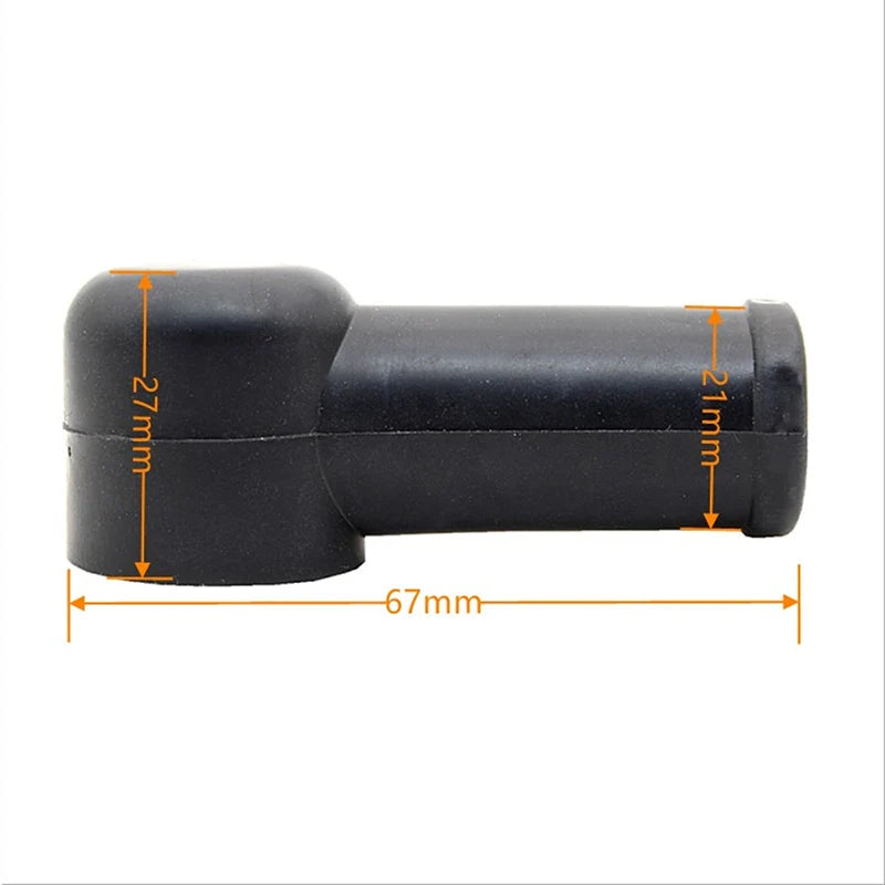 2pcs Rubber Car Motorcycles Battery Negative Positive Terminal Cover Cap Boot Insulating Protector Replacement Batteries