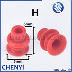 100 Pcs 0.6/1/1.5/1.8/3.5/6.3/9.5mm car wire connector waterproof ring circle rubber seal hollow plug silicone sheath cap