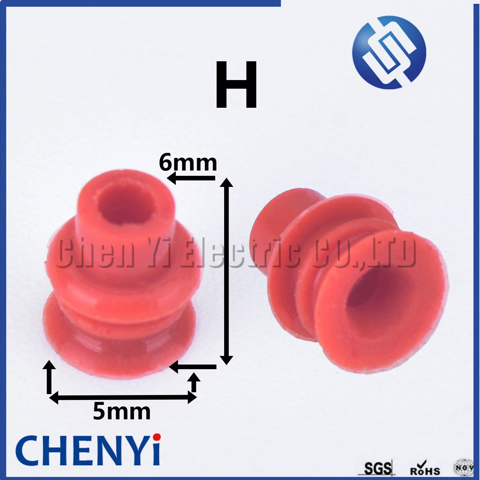 100 Pcs 0.6/1/1.5/1.8/3.5/6.3/9.5mm car wire connector waterproof ring circle rubber seal hollow plug silicone sheath cap