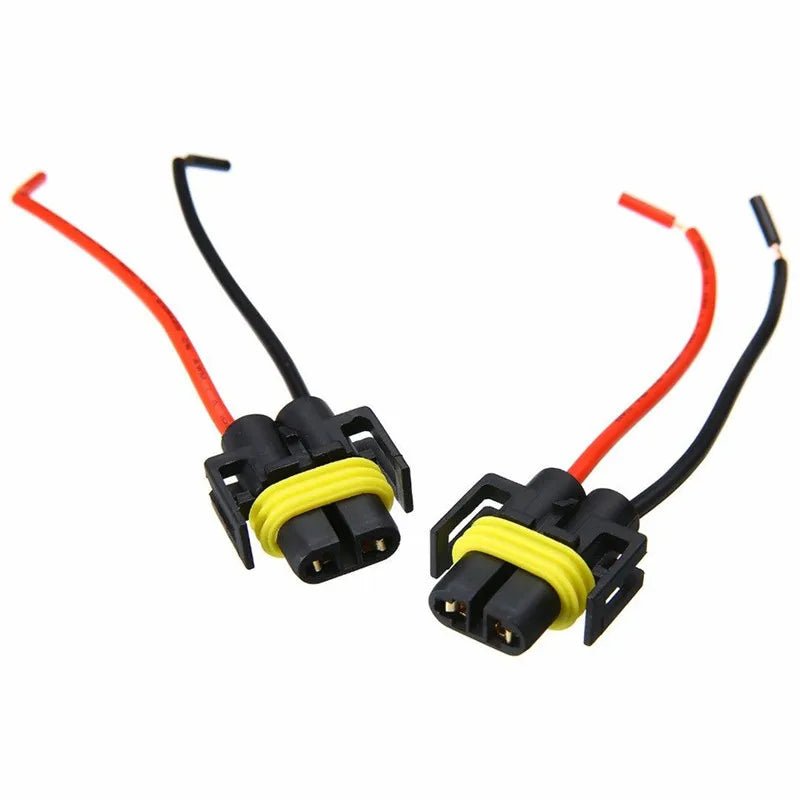 2PCS H11 H8 H9 Wiring Harness female Socket Wire Connector Plug Extension Pigtail