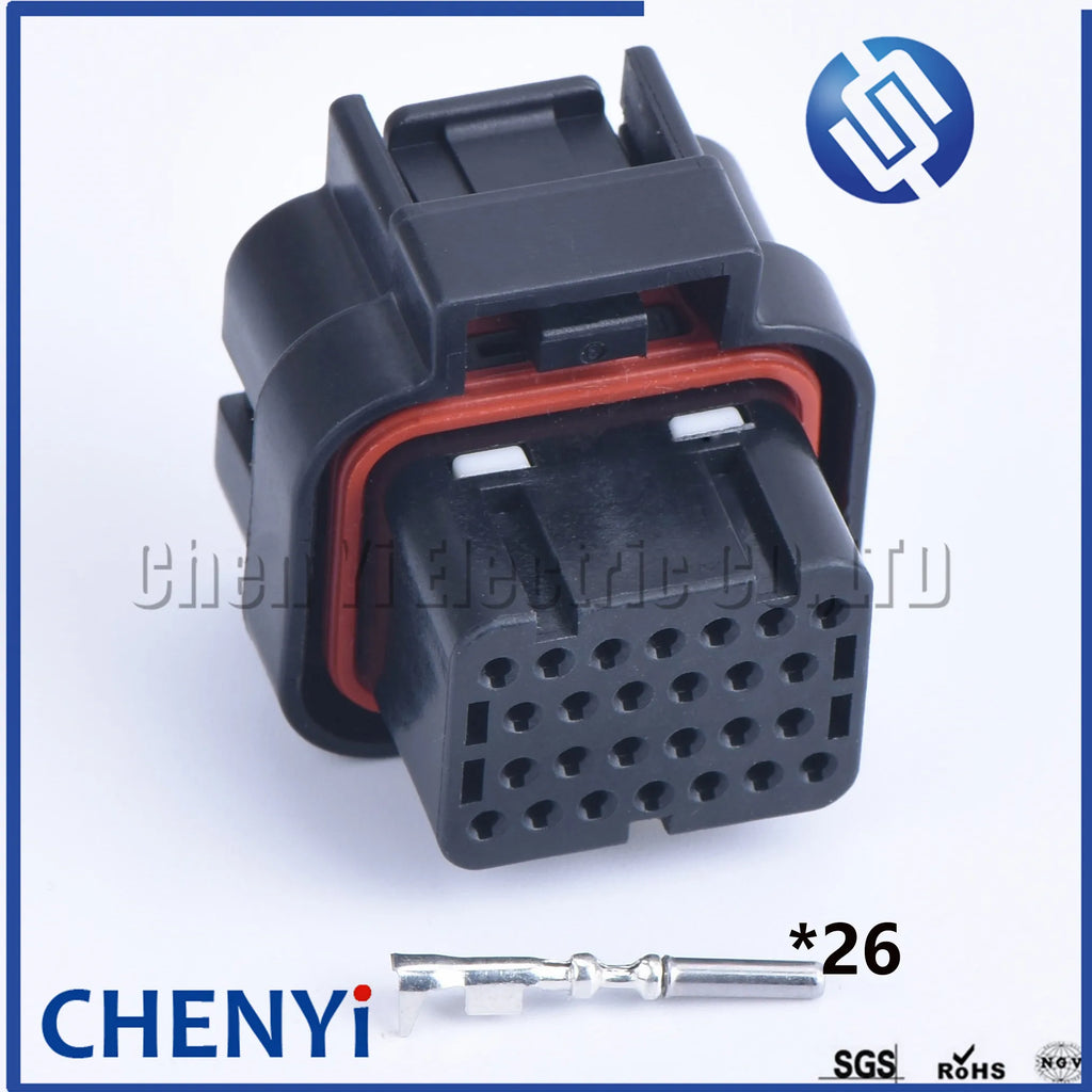 26 Pin 3-1437290-7 1473416-1 SUPERSEAL 3/4/5/6 slots electrical female or male Straight PCB wire to board connector ECU plug