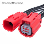 1 Set 6 Pin MWTRB-06-1A-R Motorcycle OBD Diagnosis Electrical Connector Wire Harness Female Plug for Honda Yamaha MWTPB-06-1A-R