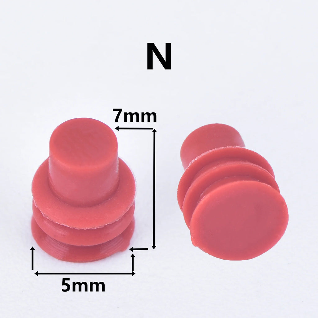 100 Pcs 1/1.5/1.8/3.5/4.8/6.3 car wire connector waterproof ring circle rubber seal solid plug silicone sheath cap for Connector