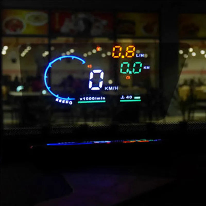 Car HUD Reflective Film Head Up Display System Film OBD II Fuel Consumption Overspeed Display Auto Accessories Car Styling
