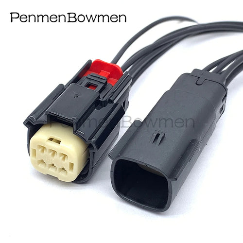 1 Set 6 Pin Auto Bumper Light Fog Electrical Cable Connectors Female Male Wire Harness Plug For Ford 33482-0601 33472-0601