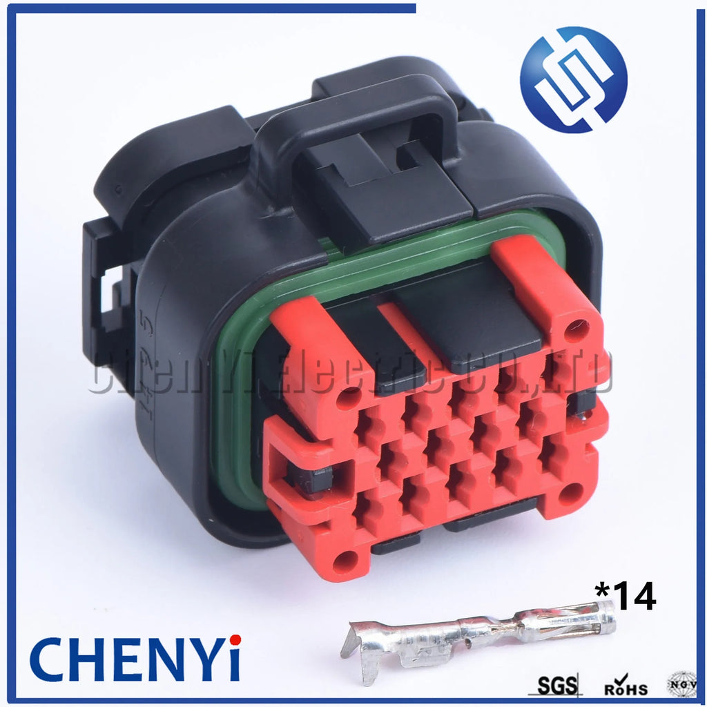 14 Pin male or female ECU Automotive waterproof connector harness plug PCB socket 770680-1 776273-1 776164-1 776262-1 776266-1
