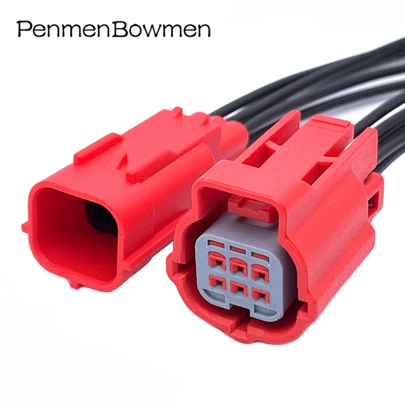 1 Set 6 Pin MWTRB-06-1A-R Motorcycle OBD Diagnosis Electrical Connector Wire Harness Female Plug for Honda Yamaha MWTPB-06-1A-R