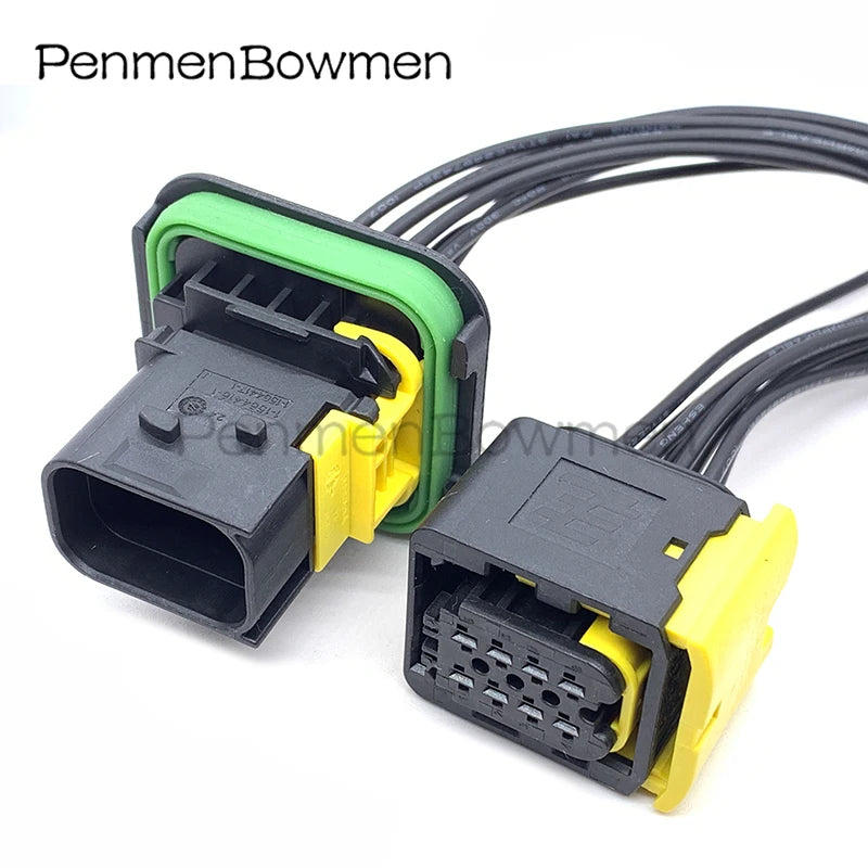 1 Set 8 Pin Car HDSCS New Energy Vehicle Urea Electrical Cable Connectors Waterproof Female Male Wire Harness Plug 0-1418438-1