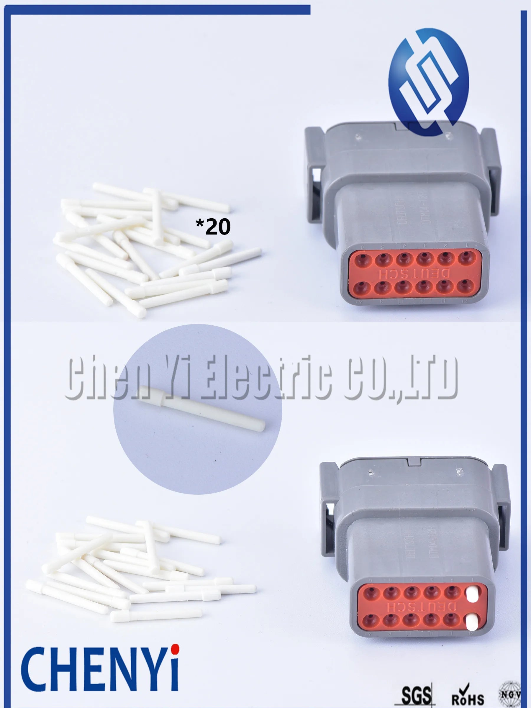 225pcs DTM Waterproof Wire Connector Kit DTM06-2S/3/4/6/8S/12S DTM04-2P/3/4/6/8P/12P Automotive Sealed Plug For Deutsch