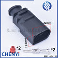 2 Pin 3.5mm male or female automotive waterproof wiring harness connector electrical horn plug 1J0973722 1717692-1 8D0973822