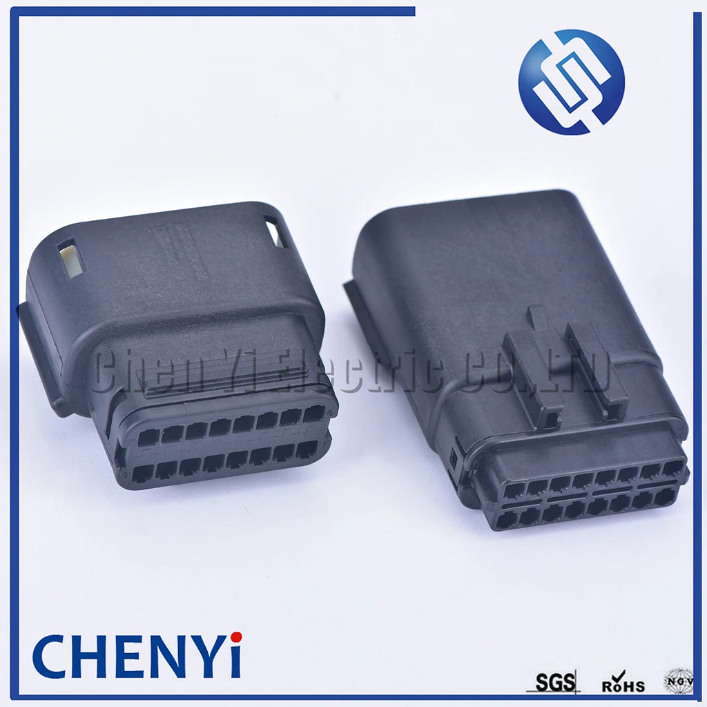 16 Pin 33472-1601 33482-1601 Headlight Socket Automotive Lamp Light Connector For Ford Focus Mondeo EDGE Fiesta 33472-1740