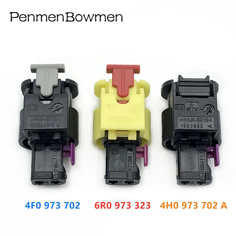 1 Set 2 Pin Auto Air Butt Electrical Cable Connectors Waterproof Female Wire Harness Plug 4F0973702 6R0973323 4H0973702A