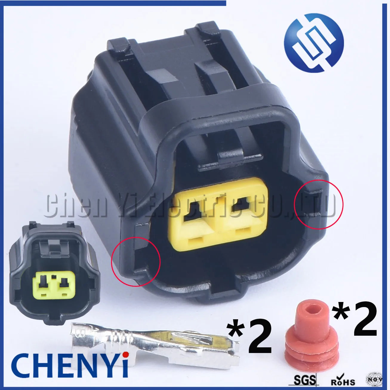 2 set 2 Pin 1.8 auto waterproof connector Coolant Temperature Sensor Socket plug 178390-1 178390-2 178390-3 178392-2 184000-1