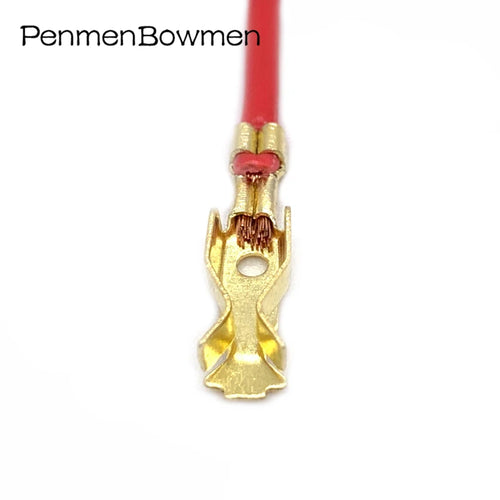 10 Pcs Automobile Crimping Terminal Wiring Harness Connector Copper Splice Pin Contact Lamp Holder With Cable