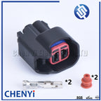 2 Set 2 Pin EV6 to EV1 car auto waterproof male or female fuel Injector Nozzle connector Plug Methanol Socket for Ford Chevrolet