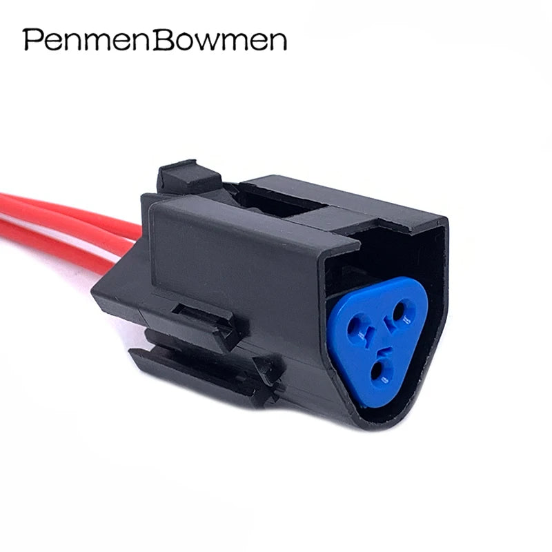 1 Set 3 Pin Auto Triangle Rubber Shell Sheath Electrical Cable Connectors Waterproof Female Wire Harness Plug 7-1437710-9