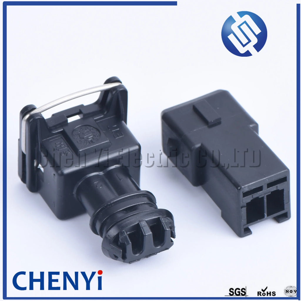 2 set 2 Pin auto Waterproof Electrical Wire Connector fuel spray nozzle Plug EV1 282762-1 1-144545-0 282189-1