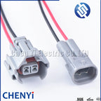 2 Pin/Way Fuel Injector Connectors Plugs With Cable Wire Pigtail For Nissan Toyota Mazda Subaru 350Z 6189-0060 with 15cm 18AWG