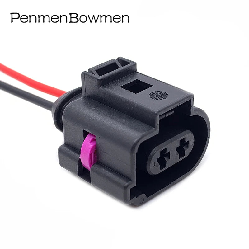1 Set 2 Pin 3.5mm Car Rear Brake Caliper Motor Electrical Cable Connector Waterproof Female Wire Harness Plug 1J0973722A 1717692