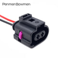 1 Set 2 Pin 3.5mm Car Rear Brake Caliper Motor Electrical Cable Connector Waterproof Female Wire Harness Plug 1J0973722A 1717692