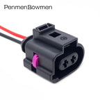 1 Set 2 Pin 3.5mm Car Rear Brake Caliper Motor Electrical Cable Connector Waterproof Female Wire Harness Plug 1J0973722A 1717692