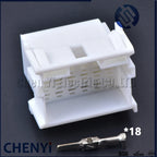 White 18 Pin male or female Connector Automotive Plug Unsealed Electric Harness Socket 7-968974-1 2-967629-1 With Pins