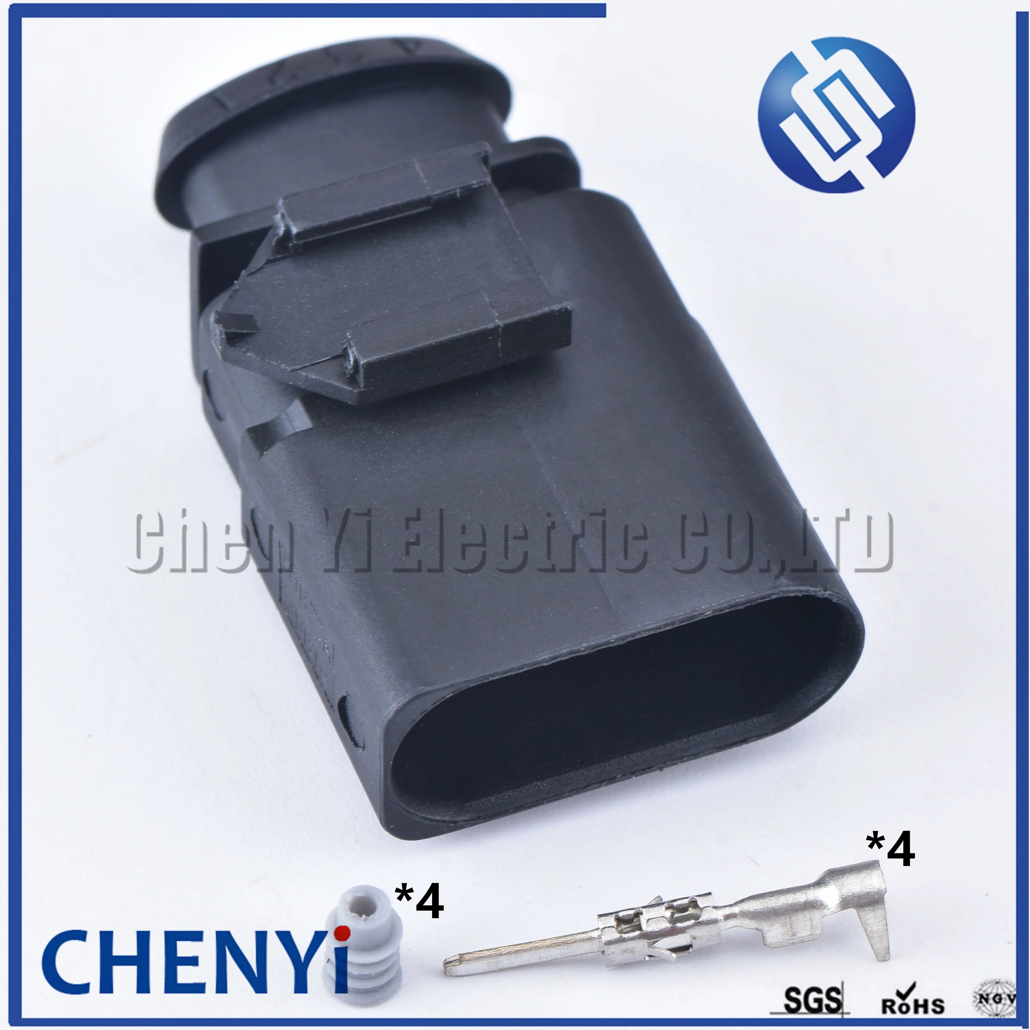 2 sets 4 Pin 1.5mm male or female auto coil Extension adapter electrical wire connector horn plug 1J0973804 1J0973704