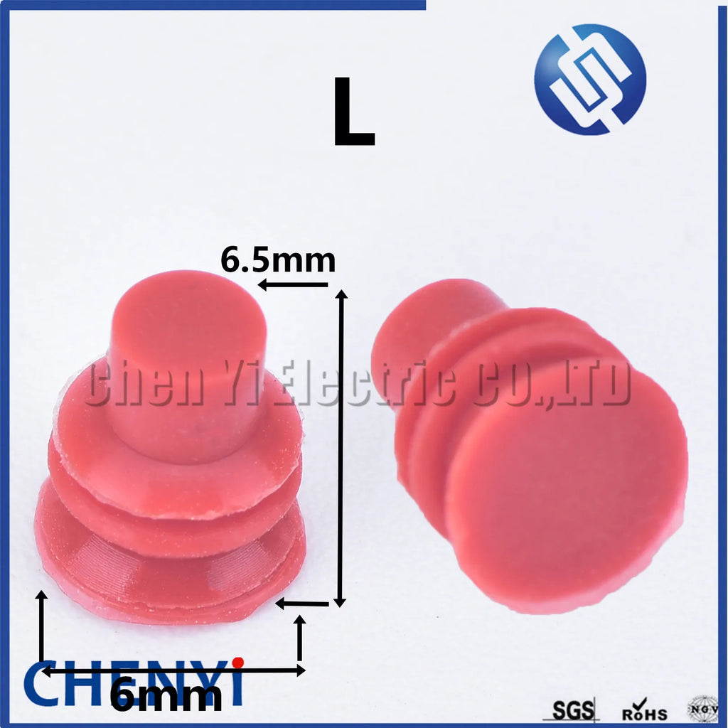 100 Pcs 1/1.5/1.8/3.5/4.8/6.3 car wire connector waterproof ring circle rubber seal solid plug silicone sheath cap for Connector