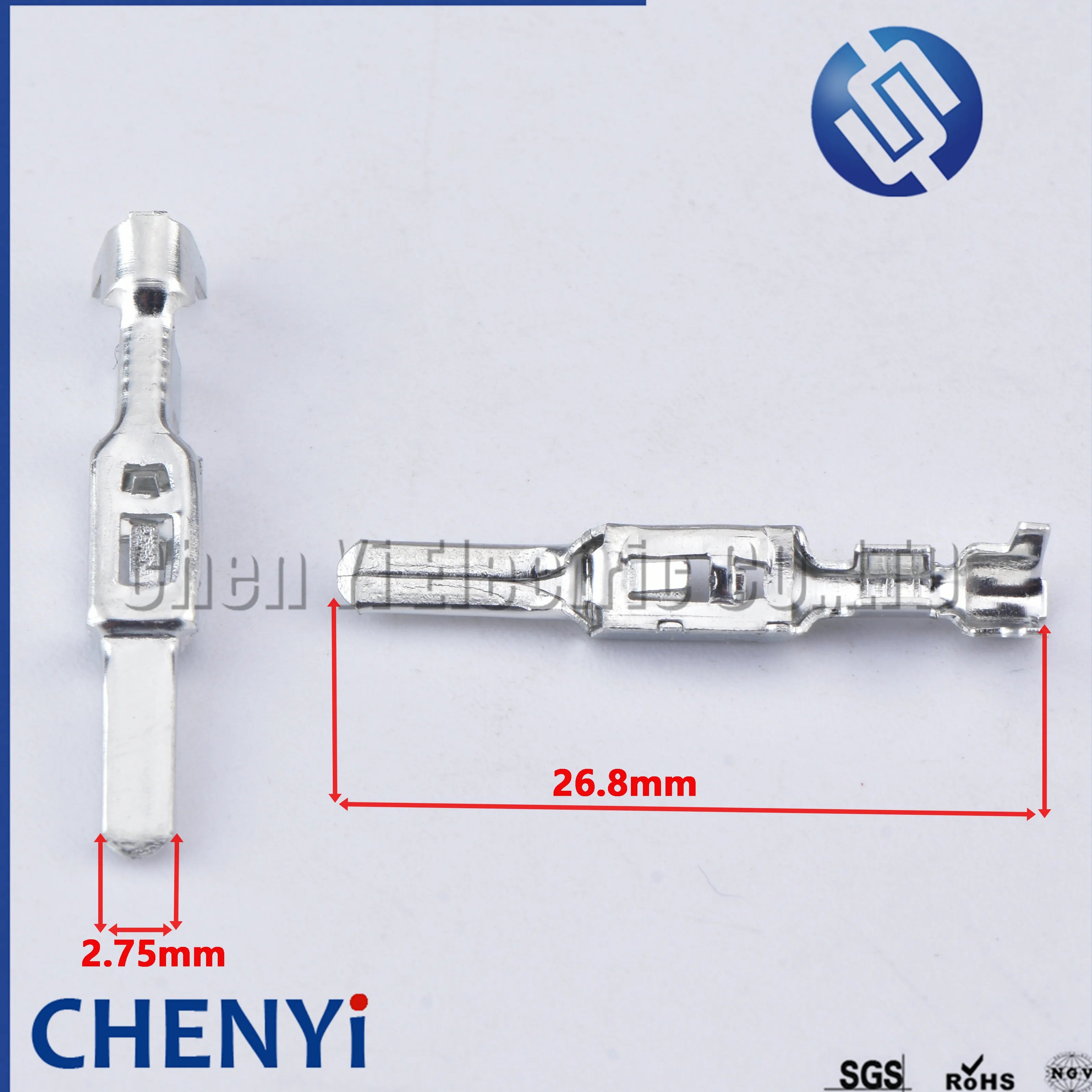 50 Pcs 2.8mm series pins H62 brass tinned Wiring copper terminals For Automotive connector DJ615A-2.8×0.8A 50290937 09441391
