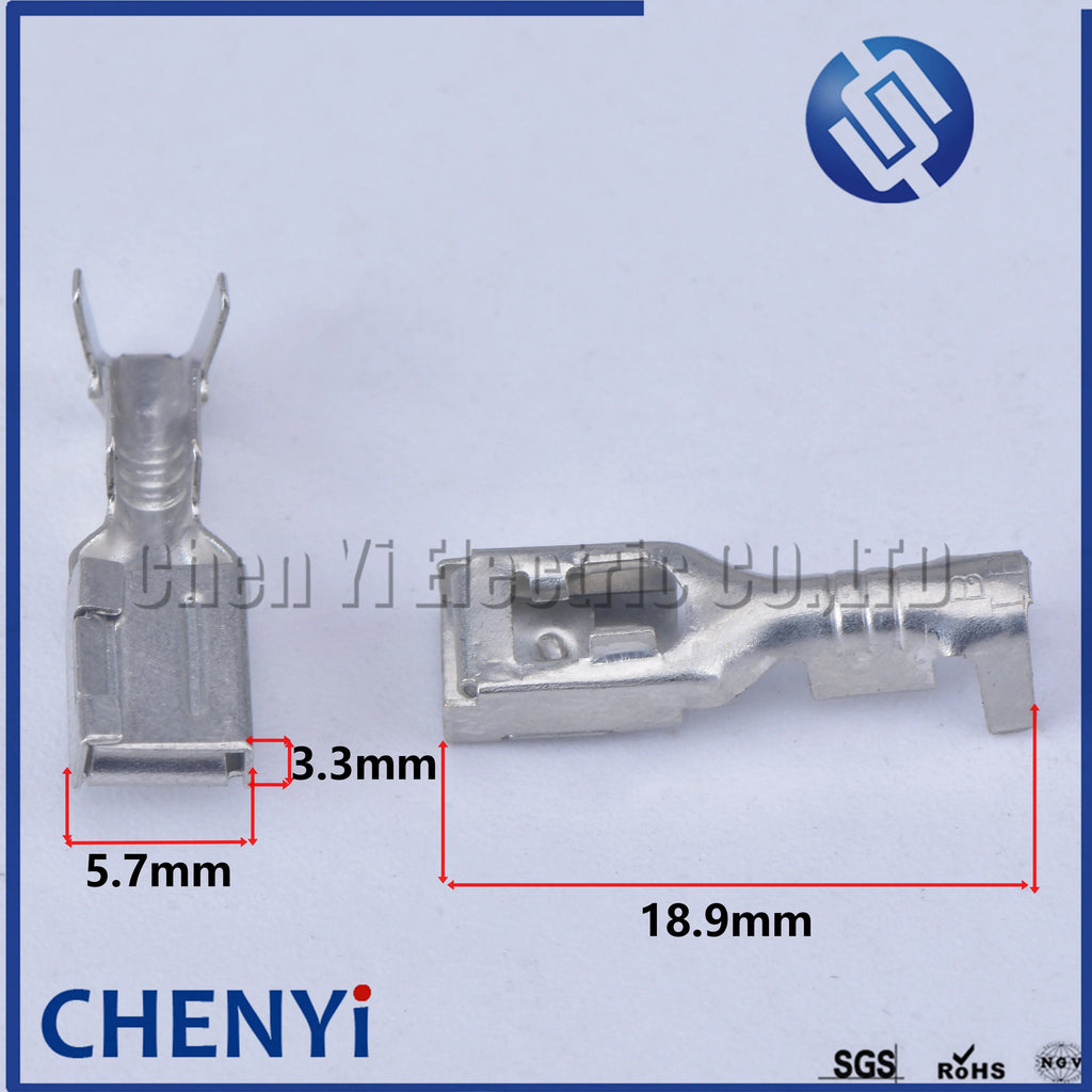 50 Pcs female or male 4.8mm series Brass tin plating crimping plug connector terminal Pins 8100-0466 8100-0447 8100-0448