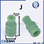 100 Pcs 0.6/1/1.5/1.8/3.5/6.3/9.5mm car wire connector waterproof ring circle rubber seal hollow plug silicone sheath cap