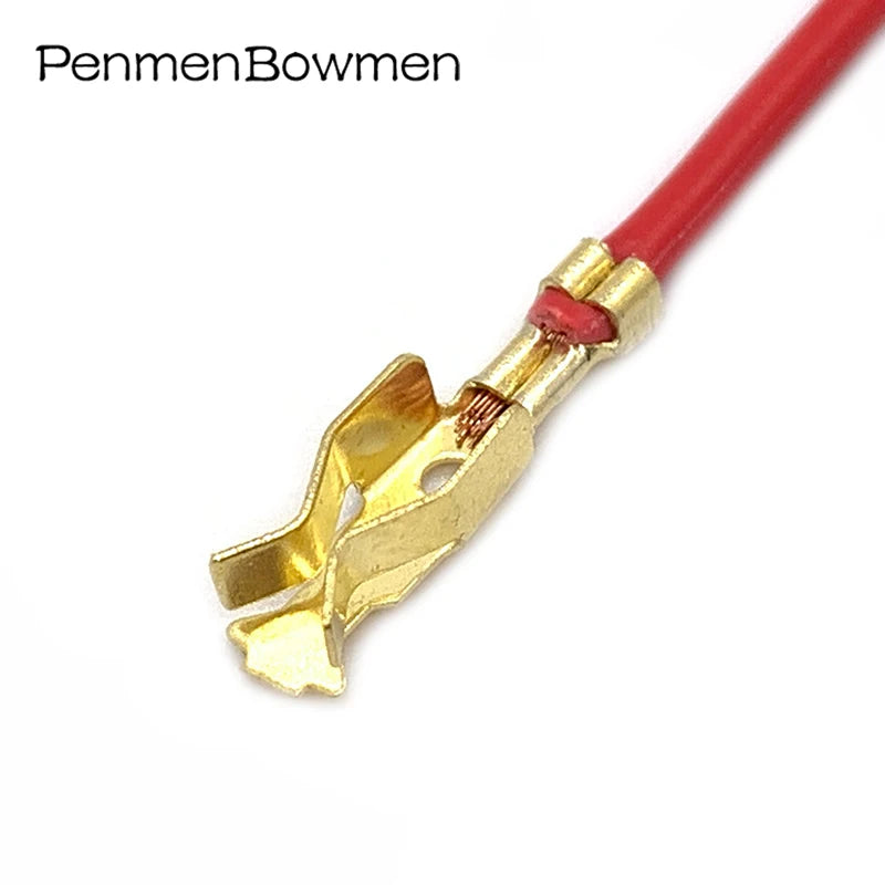 10 Pcs Automobile Crimping Terminal Wiring Harness Connector Copper Splice Pin Contact Lamp Holder With Cable