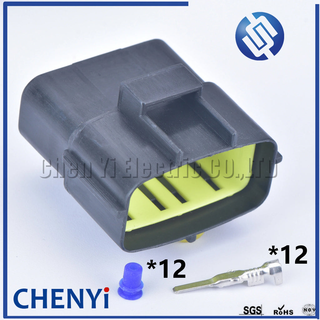 12 pin way male or female waterproof wire connector auto electrical plug conector 174661-2 174663-2 368537-1