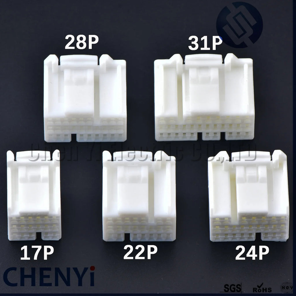 17/22/24/28/31Pin Automotive vehicle central control ecu connector radio mudule Plug 353029-1 For Toyota Honda k20 Nissan proton
