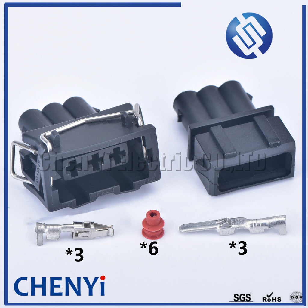 3 Pin 3.5mm 357972753 Male or Female efi series 357 972 753 EV1 EV14 JPT VR6 TPS sealed waterproof Coil connector