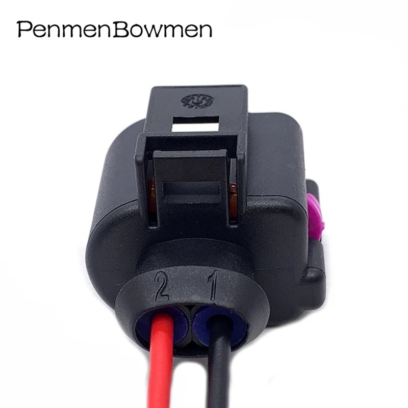 1 Set 2 Pin 3.5mm Car Rear Brake Caliper Motor Electrical Cable Connector Waterproof Female Wire Harness Plug 1J0973722A 1717692