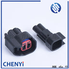 2 Set 2 Pin EV6 to EV1 car auto waterproof male or female fuel Injector Nozzle connector Plug Methanol Socket for Ford Chevrolet