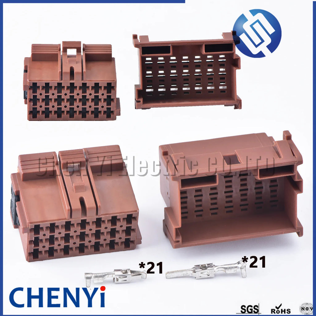 21 Pin Car Brown Connector Male or Female Quick Connector Car Harness Connector Plug 1-967630 1-967625 1-967630-1 1-967625-4