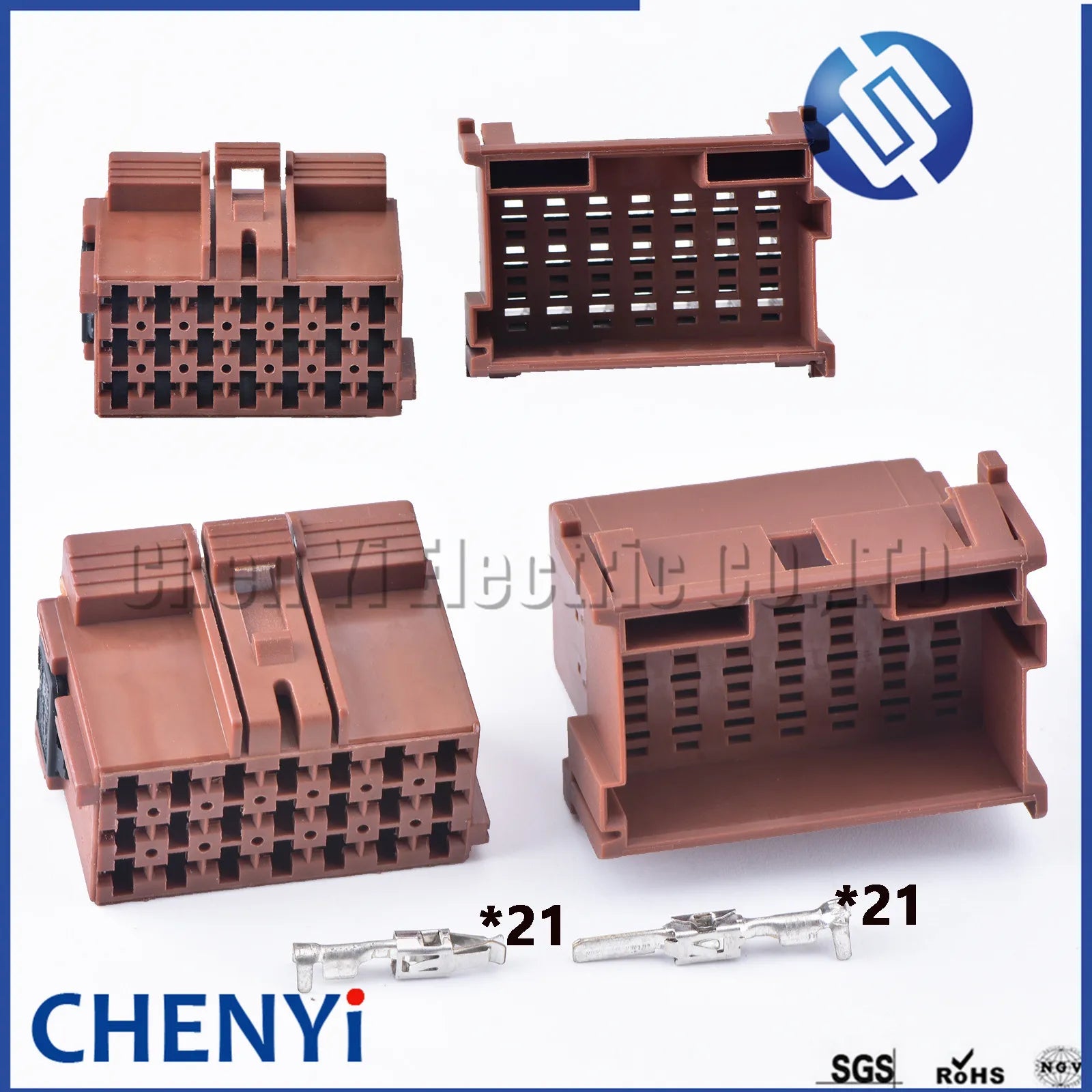 21 Pin Car Brown Connector Male or Female Quick Connector Car Harness Connector Plug 1-967630 1-967625 1-967630-1 1-967625-4