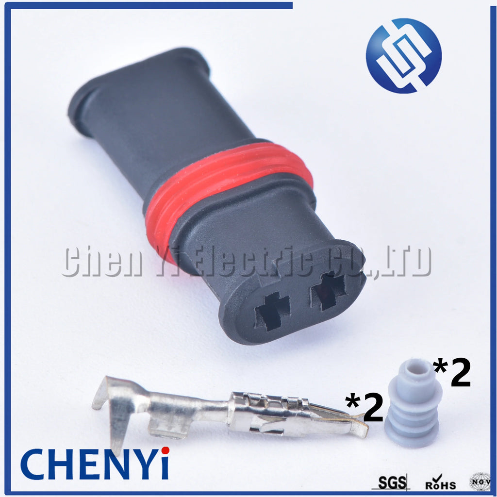 1 set 2 Pin 1.5mm female Automotive waterproof connector electric wiring electrical cable Plug connector