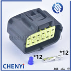 12 pin way male or female waterproof wire connector auto electrical plug conector 174661-2 174663-2 368537-1
