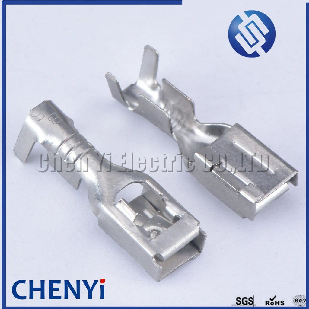 50 Pcs female or male 4.8mm series Brass tin plating crimping plug connector terminal Pins 8100-0466 8100-0447 8100-0448
