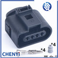 2 sets 4 Pin 1.5mm male or female auto coil Extension adapter electrical wire connector horn plug 1J0973804 1J0973704