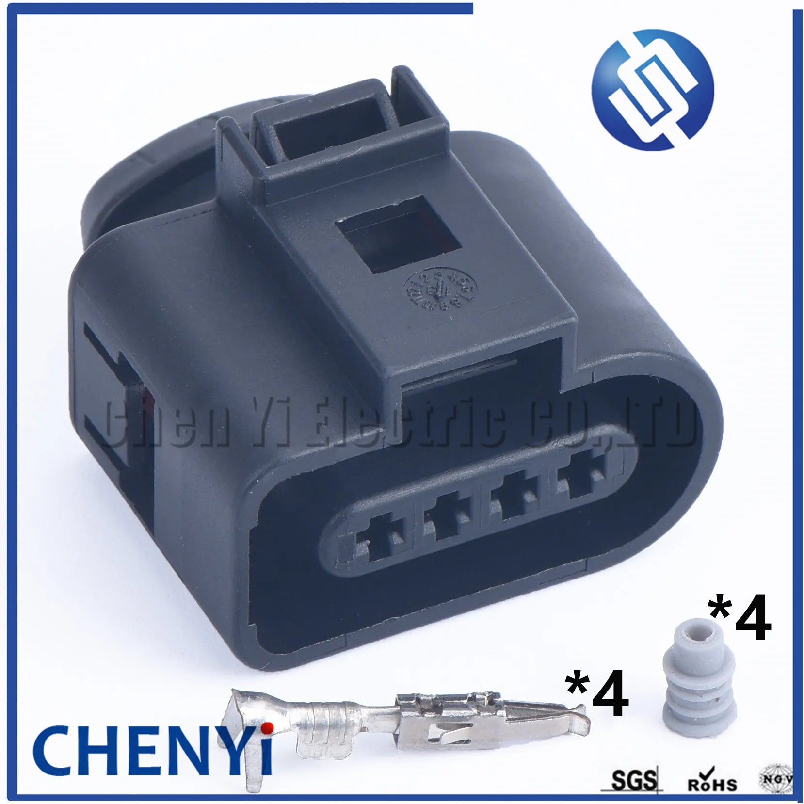 2 sets 4 Pin 1.5mm male or female auto coil Extension adapter electrical wire connector horn plug 1J0973804 1J0973704