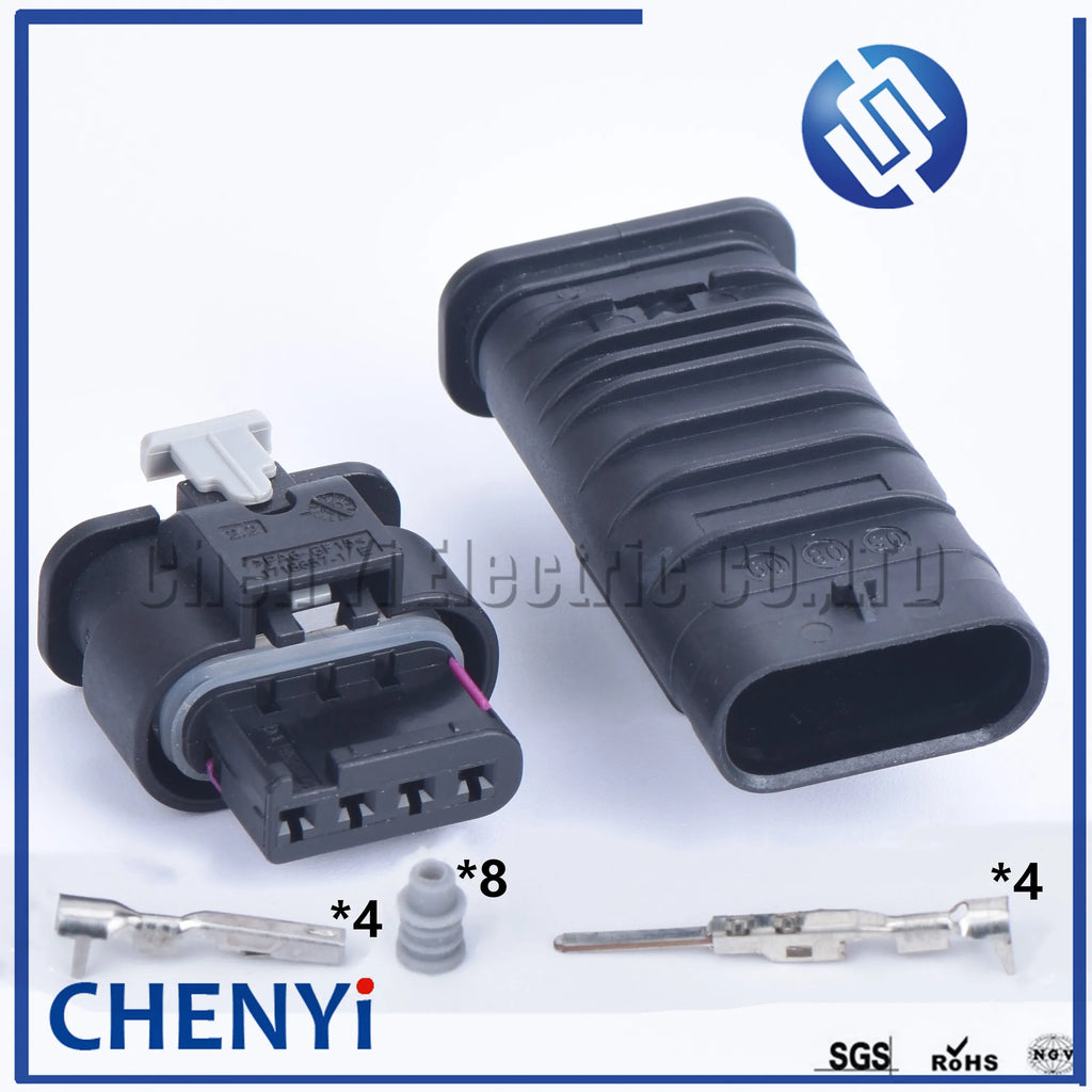 2 set 4 Pin waterproof auto cable connector plug 1718657-1 autonomous water temperature sensor plug 4F0 973 704 For Weichai