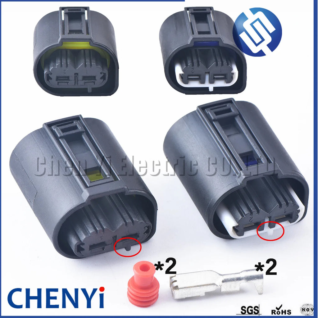 2 Pin Auto waterproof connector snail horn harness plug fog lamp connector 1-968642-1 1968643-1