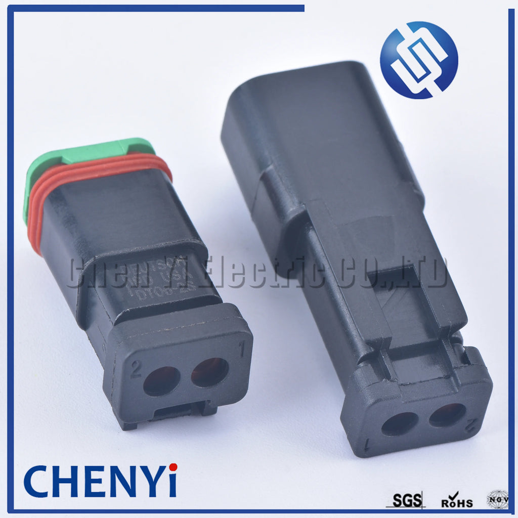 Black 2 Pin excavating machinery Heavy Industry Machinery headlight boom light Wire Harness Plug DT06-2S DT04-2P A B C D 4 types
